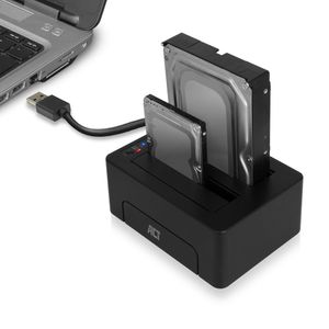 ACT Connectivity 2,5" en 3,5" SATA dual harde schijf docking station dockingstation USB 3.2 Gen1 (5 Gbit/s)