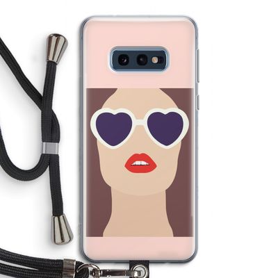 Red lips: Samsung Galaxy S10e Transparant Hoesje met koord