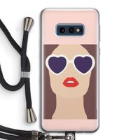 Red lips: Samsung Galaxy S10e Transparant Hoesje met koord
