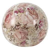 Clayre & Eef Beeld Bal Ø 12x11 cm Roze Keramiek Rond Bloemen