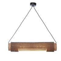 GOOD&MOJO Hanglamp Bhutan - Bamboe|Zwart - 85x15x15cm