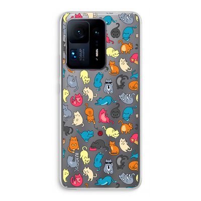 Kleurrijke katten: Xiaomi Mi Mix 4 Transparant Hoesje