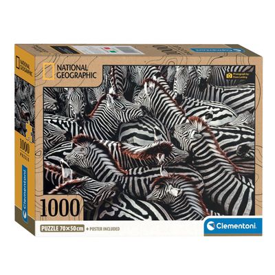 Clementoni legpuzzel national geographics - zebra, 1000st.
