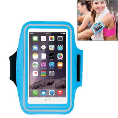 HAWEEL Sport Armband Case met oortelefoon gat & sleutel Pocket voor iPhone 6 Plus Galaxy S6 / S5(Baby Blue)