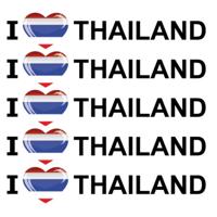 Sticker - 5x - I love Thailand - 19 x 4 cm - Thailand - landenthema