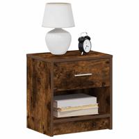Nachtkastjes 2 st met lade 39x28x41 cm gerookt eikenkleurig
