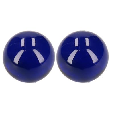 Knikkers XXl formaat - 2x - blauw - dia 6 cm - Bonken - Mega grote knikkers speelgoed