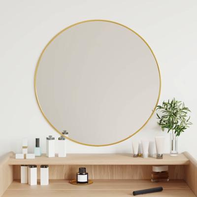 VidaXL Wandspiegel rond ø60 cm goudkleurig