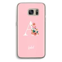 Pink Bouquet: Samsung Galaxy S7 Transparant Hoesje