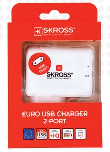 Skross SKROSS USB-oplader Thuis Uitgangsstroom (max.) 3.4 A Aantal uitgangen: 2 x USB-stekker