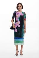 Bloemen midi-jurk - MATERIAL FINISHES - M