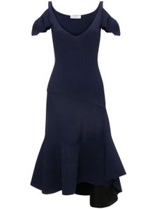 JW Anderson robe volantée à épaules dénudées - Bleu