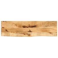 Tafelblad met natuurlijke rand 120x30x2,5 cm massief mangohout - thumbnail