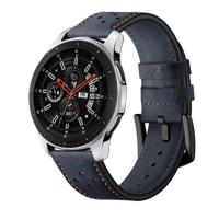 Voor het toepassen van Samsung Galaxy Watch actieve 20mm lederen oogje sport strap (donkerblauw)