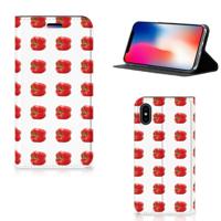 Apple iPhone X | Xs | Flip Style Cover | Paprika Red