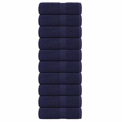 VidaXL Zeepdoekjes 10 st 30x30 cm 360 g/m² 100% katoen marineblauw