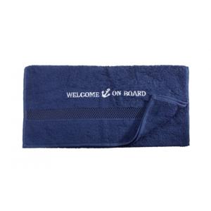 Captain&apos;s Collection Handdoek Welcome On Board Geborduurd 50 X 100 Cm Navy Default