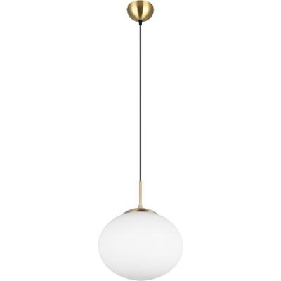 LED Hanglamp - Hangverlichting - Trion Ferdi - E27 Fitting - 1-lichts - Rond - Mat Messing - Metaal