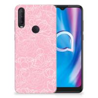 Alcatel 1S (2020) | TPU Case | White Flowers