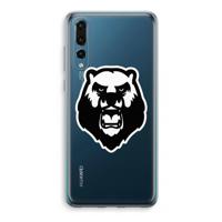 Angry Bear (white): Huawei P20 Pro Transparant Hoesje