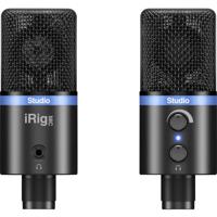 IK Multimedia IRIG MIC STUDIO BLACK USB-studiomicrofoon Zendmethode:Kabelgebonden Incl. klem, Voet, Metalen behuizing USB Kabelgebonden - thumbnail