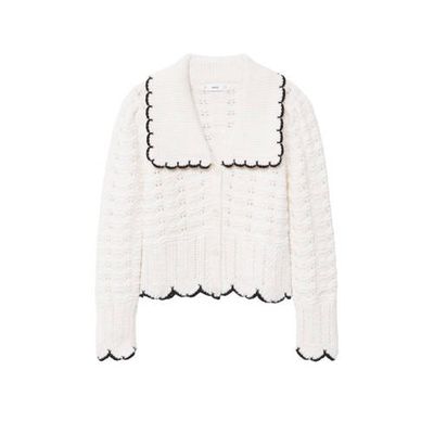 Mango vest met textuur ecru Mango vest met textuur ecru