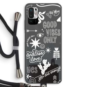 Good vibes: Xiaomi Redmi Note 10 5G Transparant Hoesje met koord