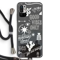 Good vibes: Xiaomi Redmi Note 10 5G Transparant Hoesje met koord