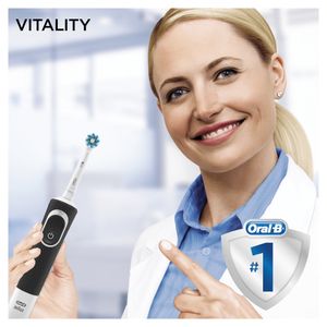 Oral-B Vitality 100 CrossAction Volwassene Roterende-oscillerende tandenborstel Zwart, Wit