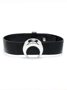 Marine Serre collier ras-du-cou Moon en cuir - Noir