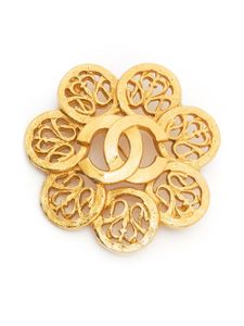 CHANEL Pre-Owned broche à logo CC (1995) - Or