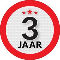 3 jaar leeftijd sticker - rond - Dia 9 cm - 3 jaar verjaardag - jubileum - leeftijd versiering