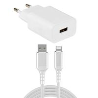 USB A oplader + lightning kabel
