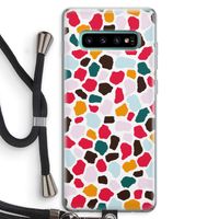 Colored Giraffe: Samsung Galaxy S10 Plus Transparant Hoesje met koord
