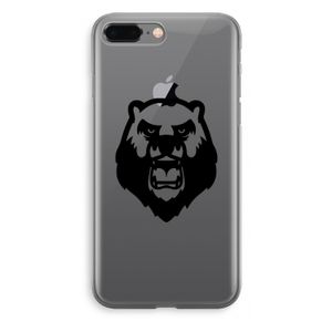 Angry Bear (black): iPhone 8 Plus Transparant Hoesje