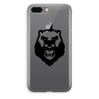 Angry Bear (black): iPhone 8 Plus Transparant Hoesje