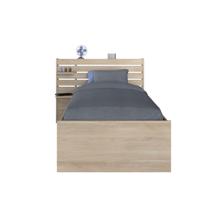 Leen Bakker - Bed Evi - Eikenkleur - 90x200 Cm - Spaanplaat - Beige - 216.8x121.5x88.6 Cm