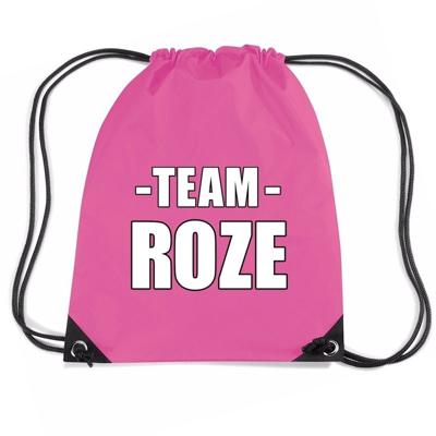 Sportdag tasje - Team roze - opberg rugtas/ sporttas - 11 Liter - 45x34 cm - div kleuren