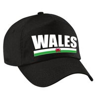 Wales supporter pet / cap Verenigd Koninkrijk zwart kinderen - thumbnail