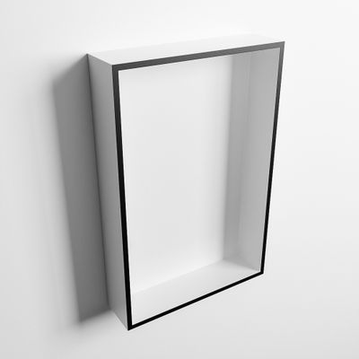 MONDIAZ EASY Nis 44,5x29,5cm in solid surface kleur Urban | Talc. 1 vak geschikt voor in- of opbouw