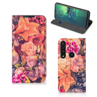 Motorola G8 Plus Smart Cover Bosje Bloemen - thumbnail