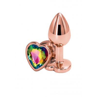 NS Novelties - Rear Assets Rose Gold Aluminum Heart Butt Plug S NS Novelties - Rear Assets Rose Gold Aluminum Heart Butt Plug S