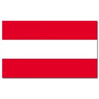 Vlag van Oostenrijk - 90 x 150 cm - Oostenrijkse landen vlag - polyester - met ringen Vlag van Oostenrijk - 90 x 150 cm - Oostenrijkse landen vlag - polyester - met ringen