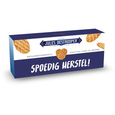 Jules Destrooper Natuurboterwafels - "Spoedig herstel! / Bon rétablis