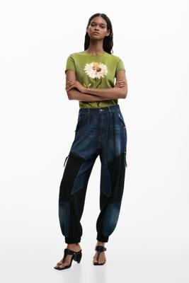 Patchwork spijkerbroek - BLUE - 44