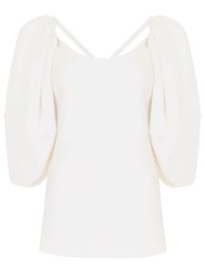 Gloria Coelho blouse Henrique VIII en crêpe - Blanc