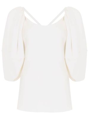 Gloria Coelho blouse Henrique VIII en crêpe - Blanc