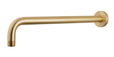 Wiesbaden Caral douchearm met muurbevestiging 45 cm geborsteld messing