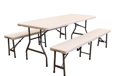 Party Set Tafel en 2 Banken - Buitengewoon de boet