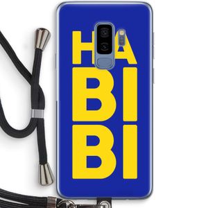 Habibi Blue: Samsung Galaxy S9 Plus Transparant Hoesje met koord